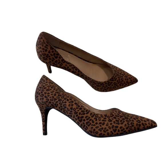 CATO COMFORT Women SZ 9W Leopard Print Pointed Toe Stiletto Heels - Picture 8 of 16